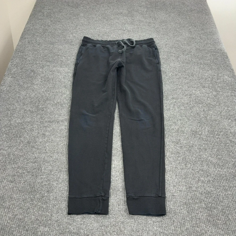 American Giant‎ Joggers Men M Black Cotton Drawstring Cuffed Casual Loungewear